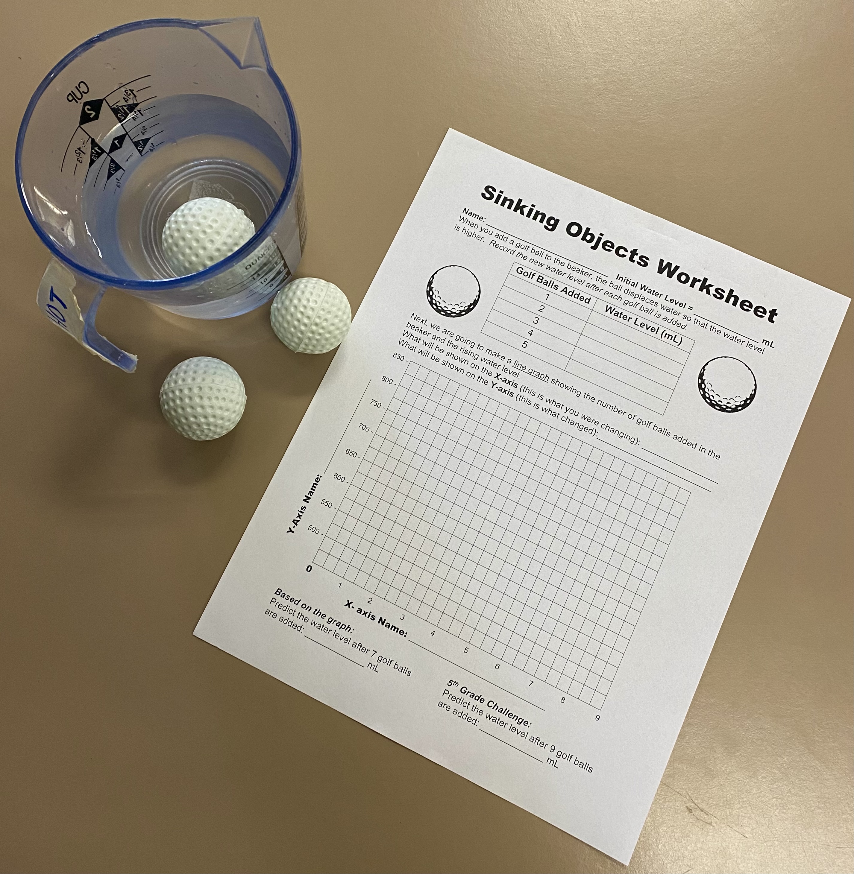 Sinking Objects Measurement Experiment
