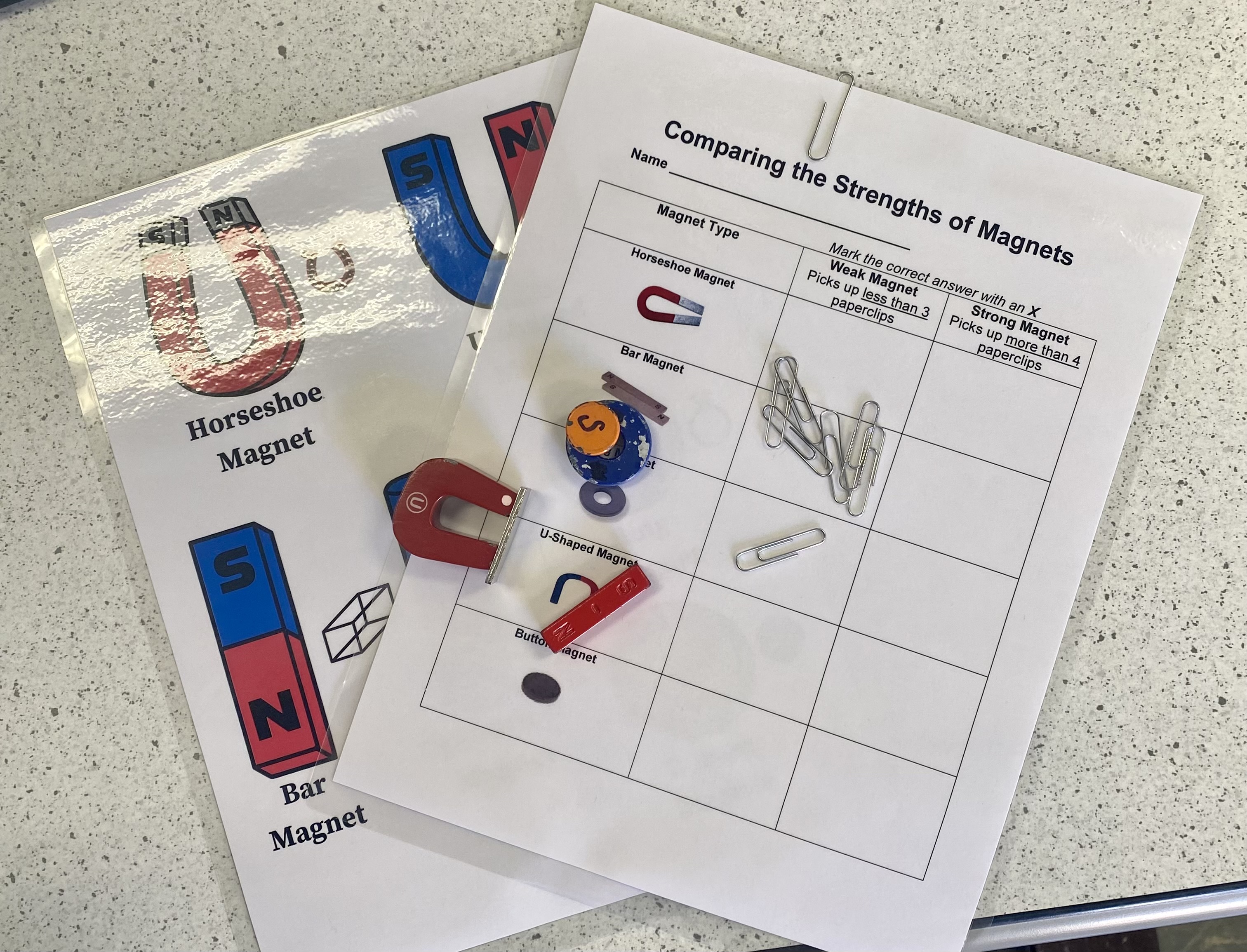 Comparing Strengths of Magnets Magnetism Experiment