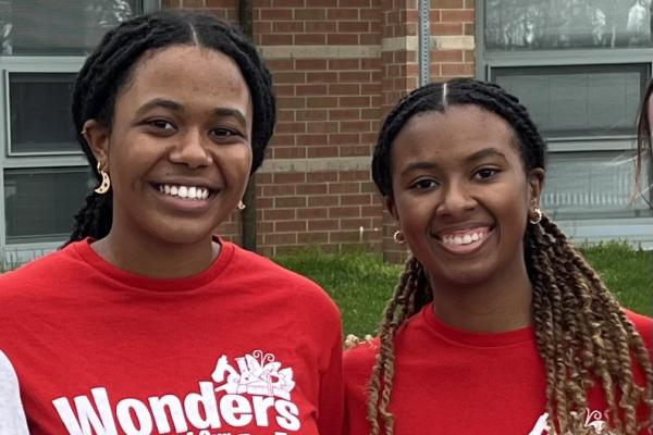 Sydney and Devyn Brown on a visit