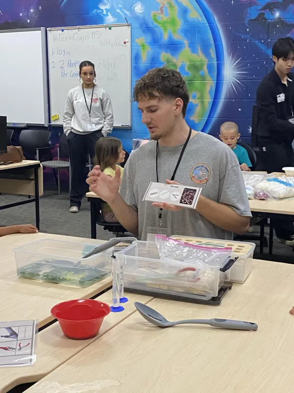 Matthew teaching students