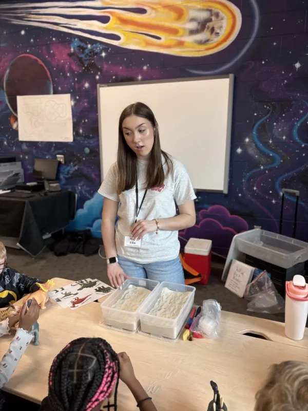 Ella leads students
